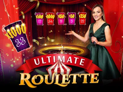 Ultimate Roulette game with multipliers at Lolo Casino